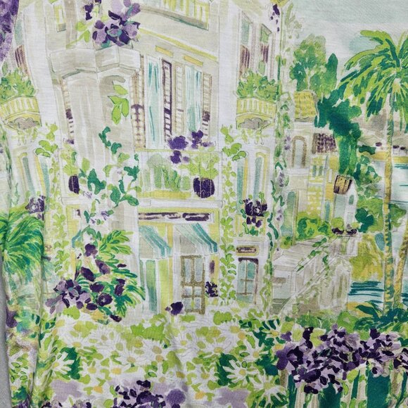 Chico's Tropical Scene T-Shirt Women's | Size 2 | Short Sleeve - Picture 2 of 5